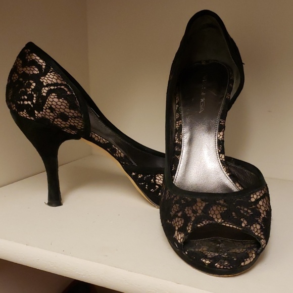 Via Spiga Shoes - Black lace d'orsay heels